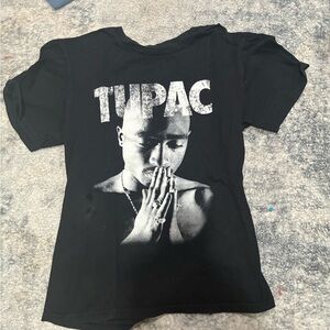 Black Tupac Graphic Tee - Short Sleeve